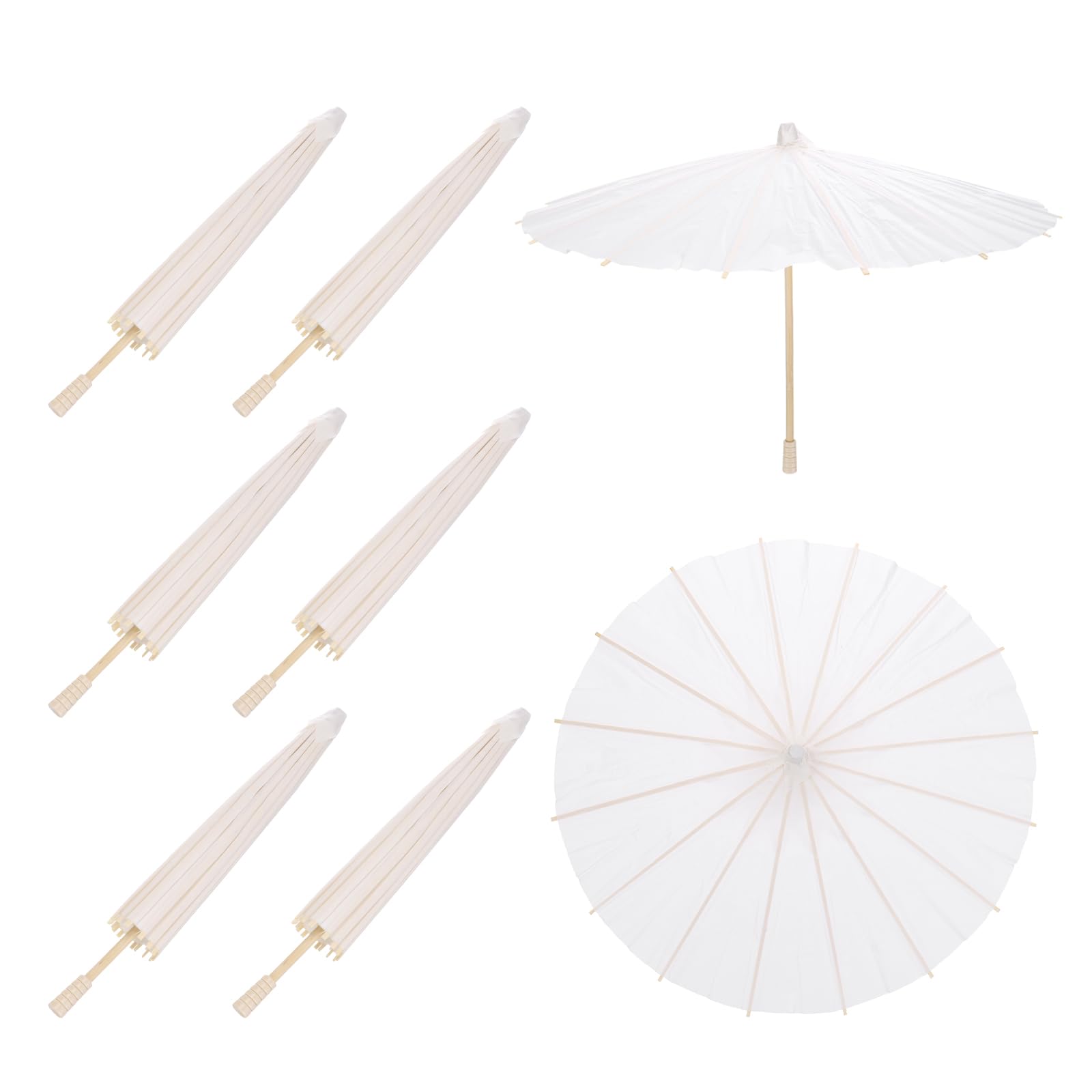 QUARKZMAN 6 parasolek papierowy, 40 cm, parasol papierowy, do robótek, dekoracja ślubna, dekoracja papieru olejowego