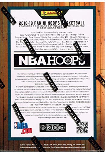 2018 2019 Hoops NBA Basketball Blaster Box of Packs with One GUARANTEED AUTOGRAPH or MEMORABILIA Card Per Box and Possible Rookies and Stars including Luka Doncic and Trae Young Plus