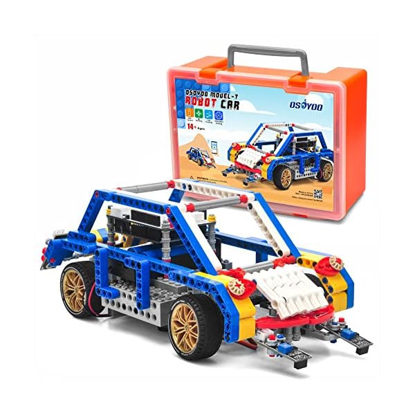 OSOYOO Model-T Building Block Robot Car Kit for Arduino Stem Educational Robotic Programming Project with App Remote…