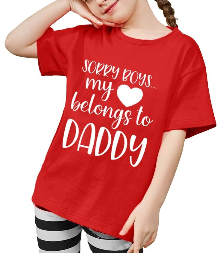 VVNTY Valentines Shirts Toddler Boys Love Heart Graphic Tee Funny Letter Print Tops4