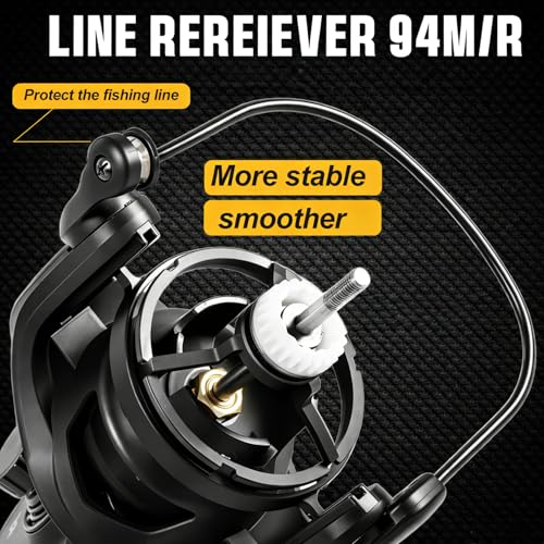 Sougayilang Carrete Big Pit para Bagre – 44LB Drag, 4.7:1, 6+1 Rodamientos, Carrete de Carrera Larga de 30mm, Gran Capacidad de Línea, Cuerpo de Grafito – Carrete Pesado para Bagre y Carpa miniatura 4