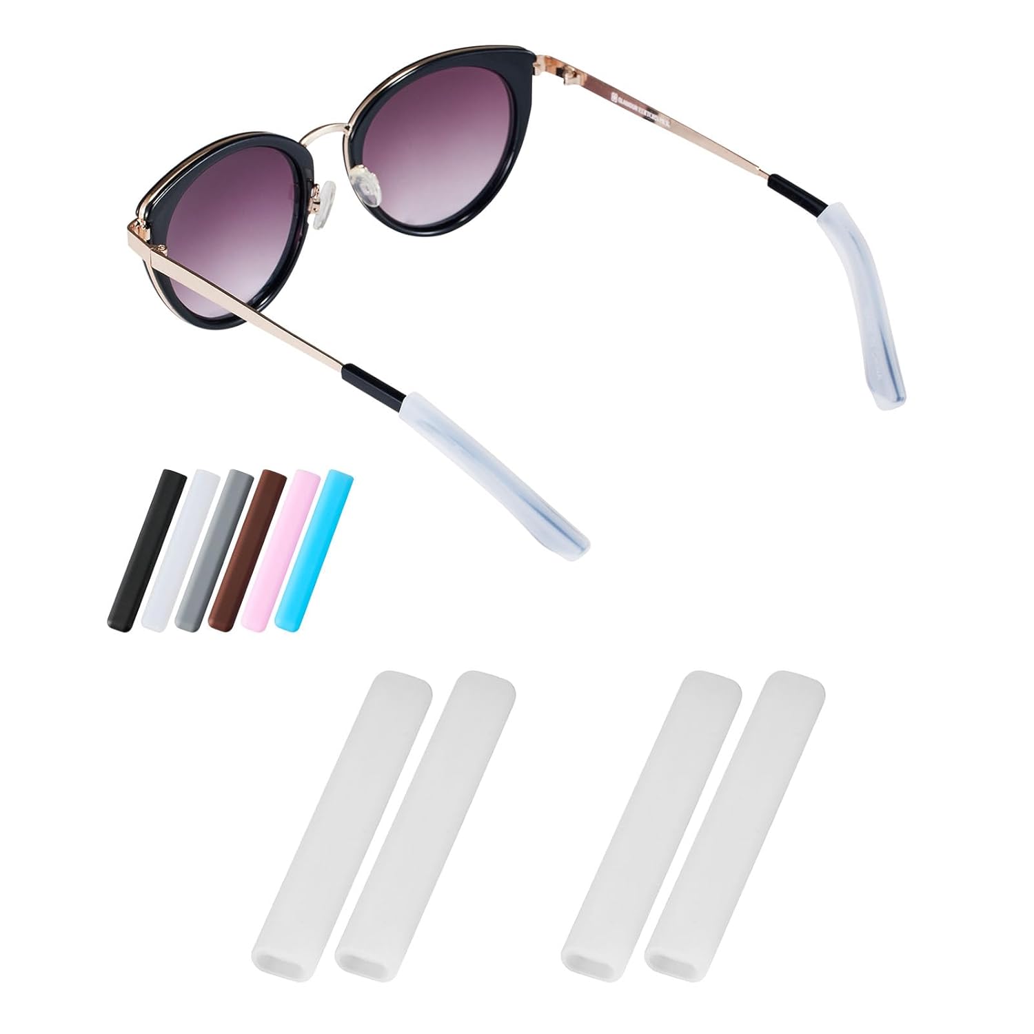 Gdnmapt Silicone Glasses Ear Cushion Anti Slip Eye Glasses Ear Gripper Comfortable Glasses Ear Grips Eyeglass Ear Cushions