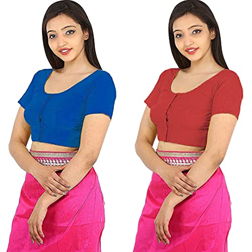 Image of Namita Women's Rubia Cotton Solid Half Sleeve Blouse