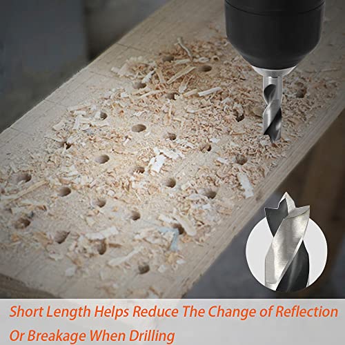 Saipor 6pcs 1/4" Quick Change Hex Shank Wood Brad Point Stubby Short Drill Bit Set HSS 4241 Woodworking Drill for Right Angle Drill and Used in Tight Spaces 7 Saipor 6pcs 1/4" Quick Change Hex Shank Wood Brad Point Stubby Short Drill Bit Set HSS 4241 Woodworking Drill for Right Angle Drill and Used in Tight Spaces - Image 7