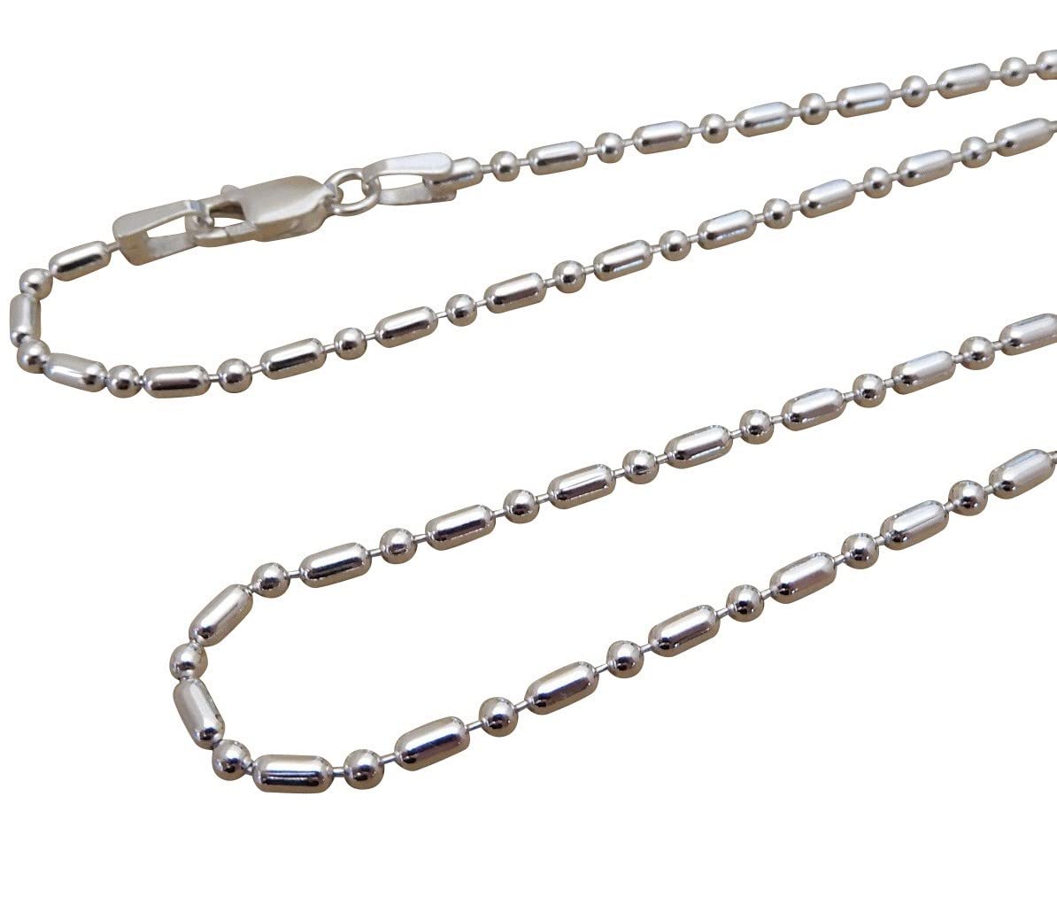 ✱NEW✱ トルコ製 メンズ シルバー925 チェーンネックレス 激レア ネックレス メンズ シルバー925 オーバル ボールチェーン