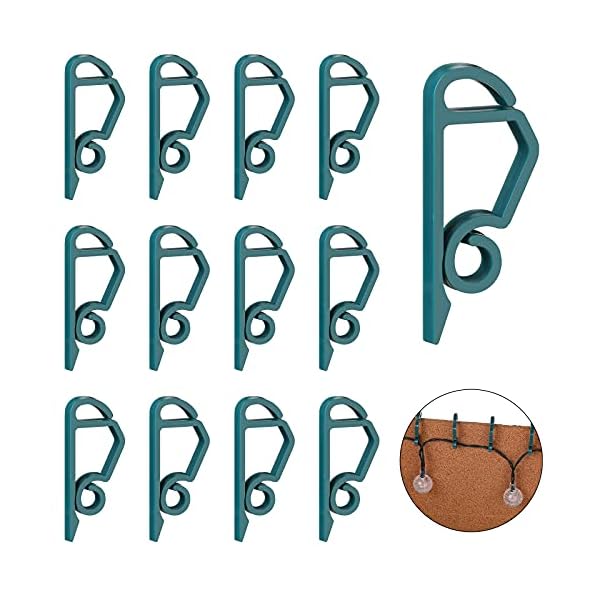 Queekay 100 pieces christmas light hooks holiday plastic siding clips mini outdoor gutter light hanging hangers for icicle rope lights christmas decoration outdoor light