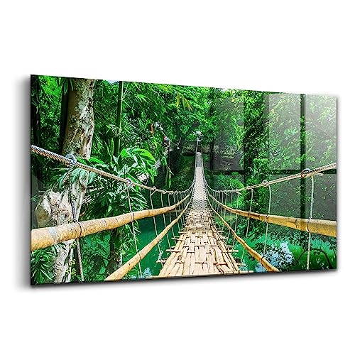 Peinture décorative pour salon Wallfluent Pont tropical en verre