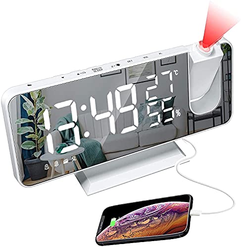 fW^v ڊo܂v LEDv uv Xk[Y 180x]V䓊e  ₷ 12/24H x&x\ {t (zCg)