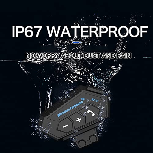 OBEST Motorhelm Bluetooth-oortelefoon, stofdicht en zonwering, draadloze oortelefoon, met lange levensduur van de… - Image 5