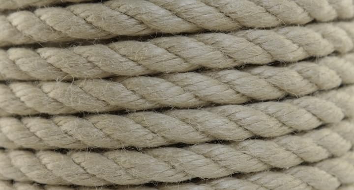 Corde de chanvre en polychanvre - Diamètre 12 mm - 50 m - 100 % polypropylène