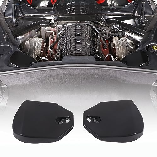 Rear Strut Tower Covers Compatible with Chevrolet Corvette C8 2020-2023, ABS Plastic Engine Bay Shock Protection Panel Cover Trim, 2pcs C8 Accessories (Matte Black)