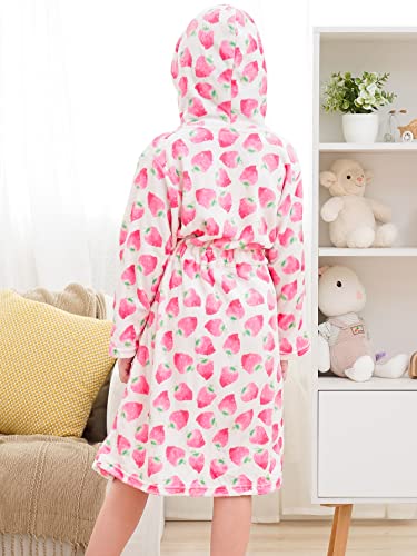 Image of Doctor Unicorn Soft Hooded Rainbow Bathrobe Sleepwear for Girls