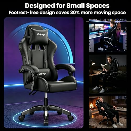 Fauteuil Gaming Ergonomique Inclinable Noir JH002 VitaForge