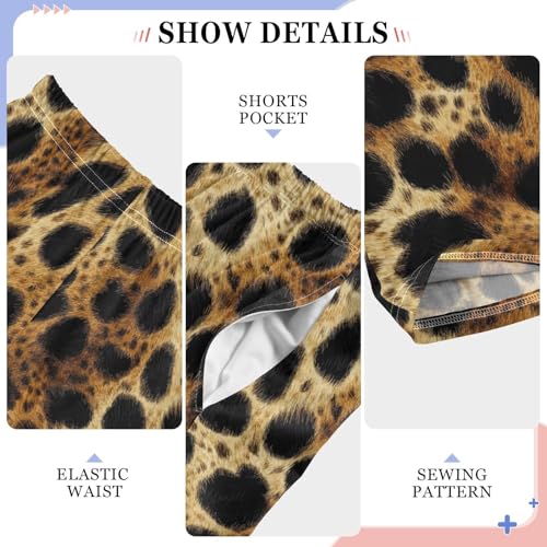 Boys' Pants Leopard Animal Skin Cool Long Bottoms Jogger Pants Elastic Waist Trousers with Pockets S-XL4