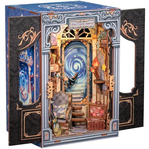 Cutefun Book Nook Kit, DIY Miniature House Kit for Beginners, Book Nook Kits for Adults, Wooden...
