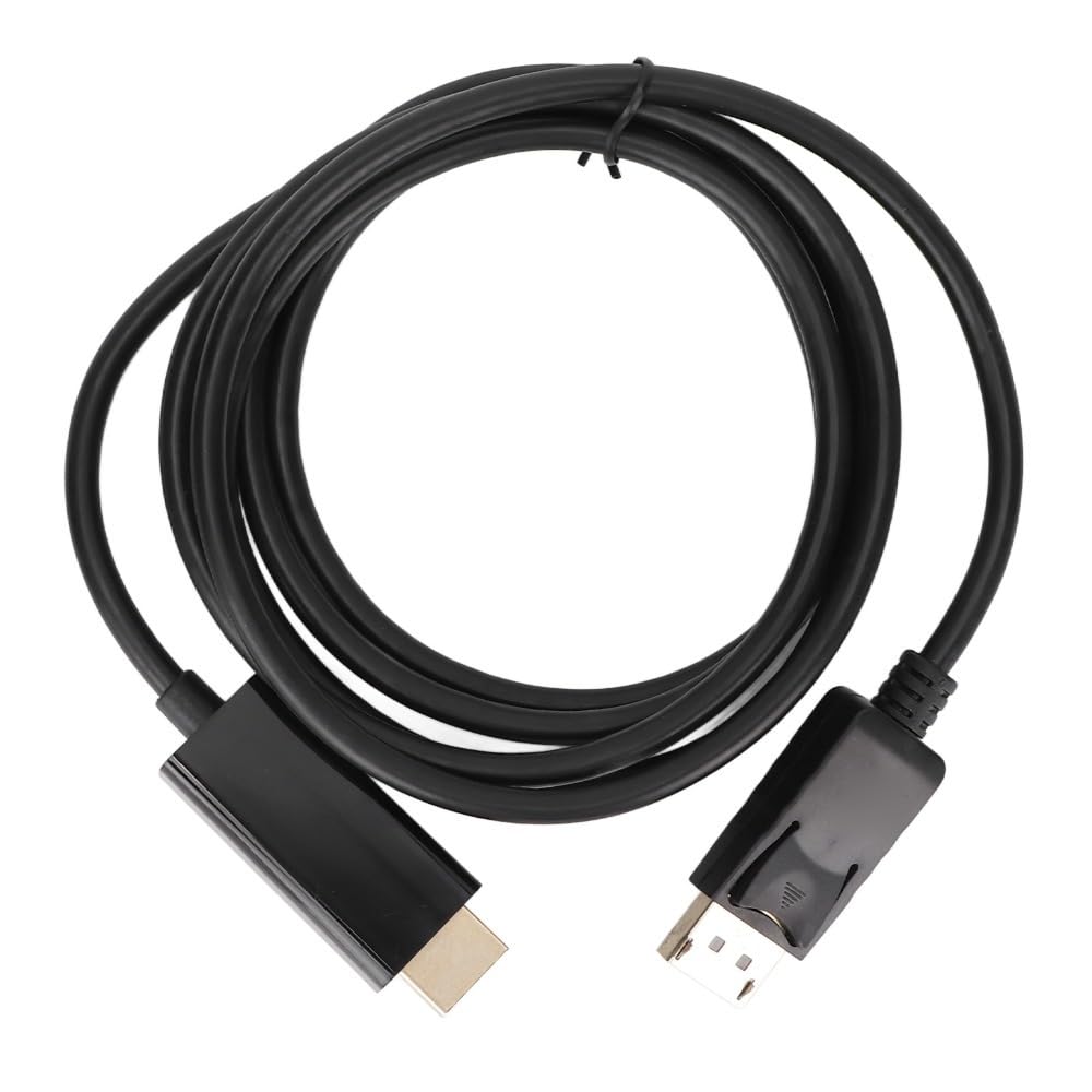 Anu Limen 1.8m/5.9ft 4K30HZ/1080P DisplayPort to HD Multimedia Interface Adapter DP Male to HD Multimedia Interface Male Converter for TV PC(1080P)