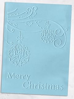 3-D Textured Impressions Background Embossing Folder, Christmas Ball Pattern Plastic Embossing Folder Template for Card Making Scrapbooking Paper Craft Album Stamps DIY Décor