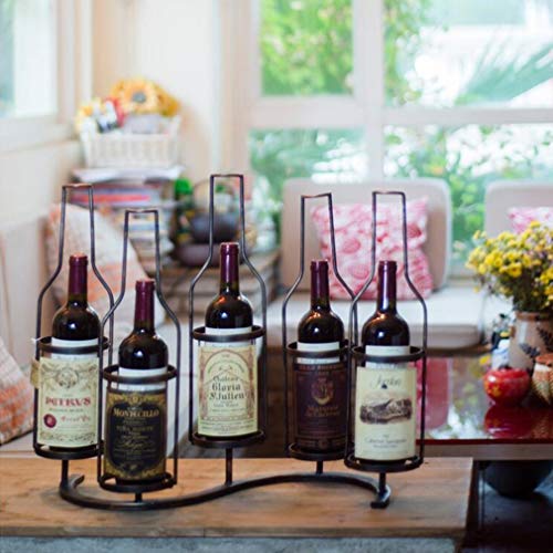 Soporte para botellas de vino para 5 botellas 61.5x23.5x47.5cm miniatura 4