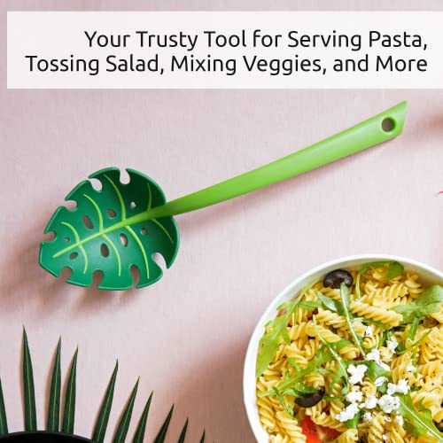 Ototo Jungle Spoon Monstera Cooking Spoon For Nonstick Cookware- Certified Bpa-Free Kitchen Spoon High Heat Resistant Nylon Spoon For Cooking- Kitchen Utensil Spoon Designed For Cooking Baking Mixing #TOP4