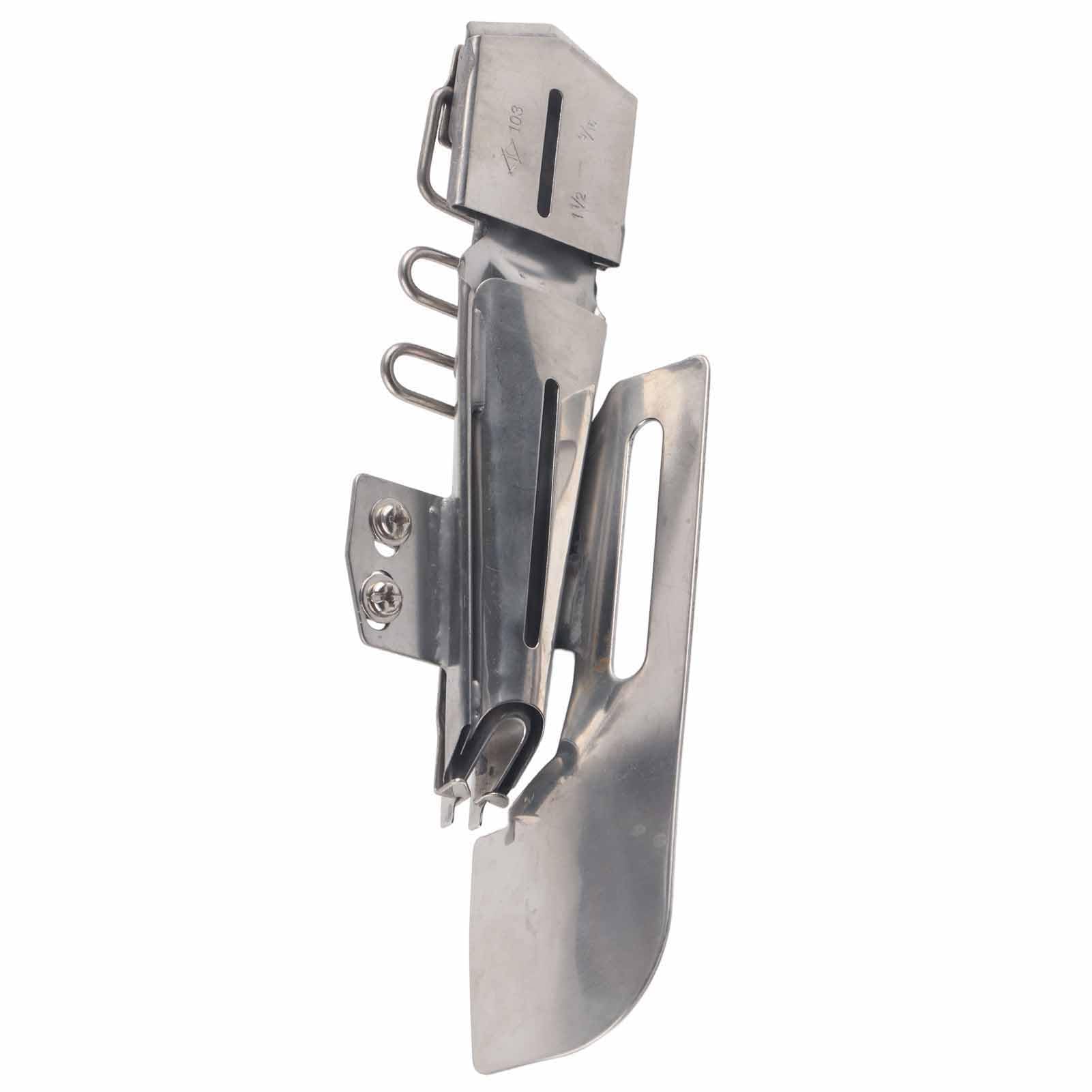 Industrial Sewing Machine Folder Binding Attachment Tape Efficiently Inserts Bias Tape for 2 or 3 Needle Machines for Garment Edges 1pc for Sewing Enthusiasts (metal 2)