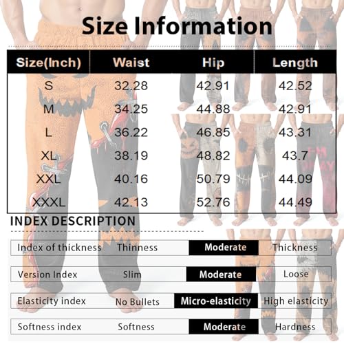 Halloween Fleece Pj Pants for Men Warm Fluffy Soft Pajama with Pockets Lounge Pj Bottoms3