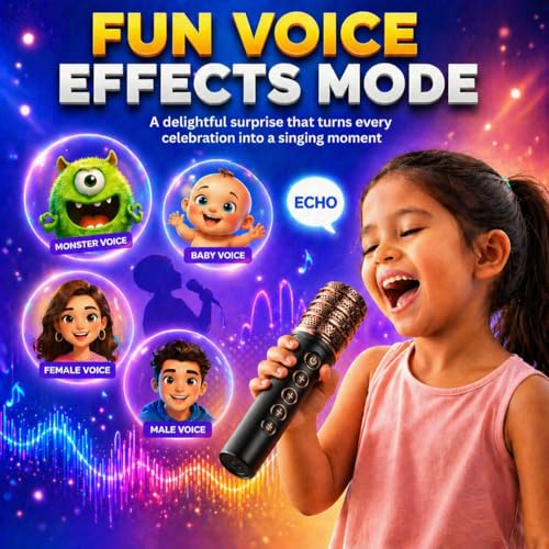 Image of Toy Imagine Rechargeable Wireless Bluetooth Karaoke Mic with Speaker | Karaoke Mic for Singing, Speaker with Mic Wireless for Kids | Music Singing Toy for Girls Boys Birthday Gift