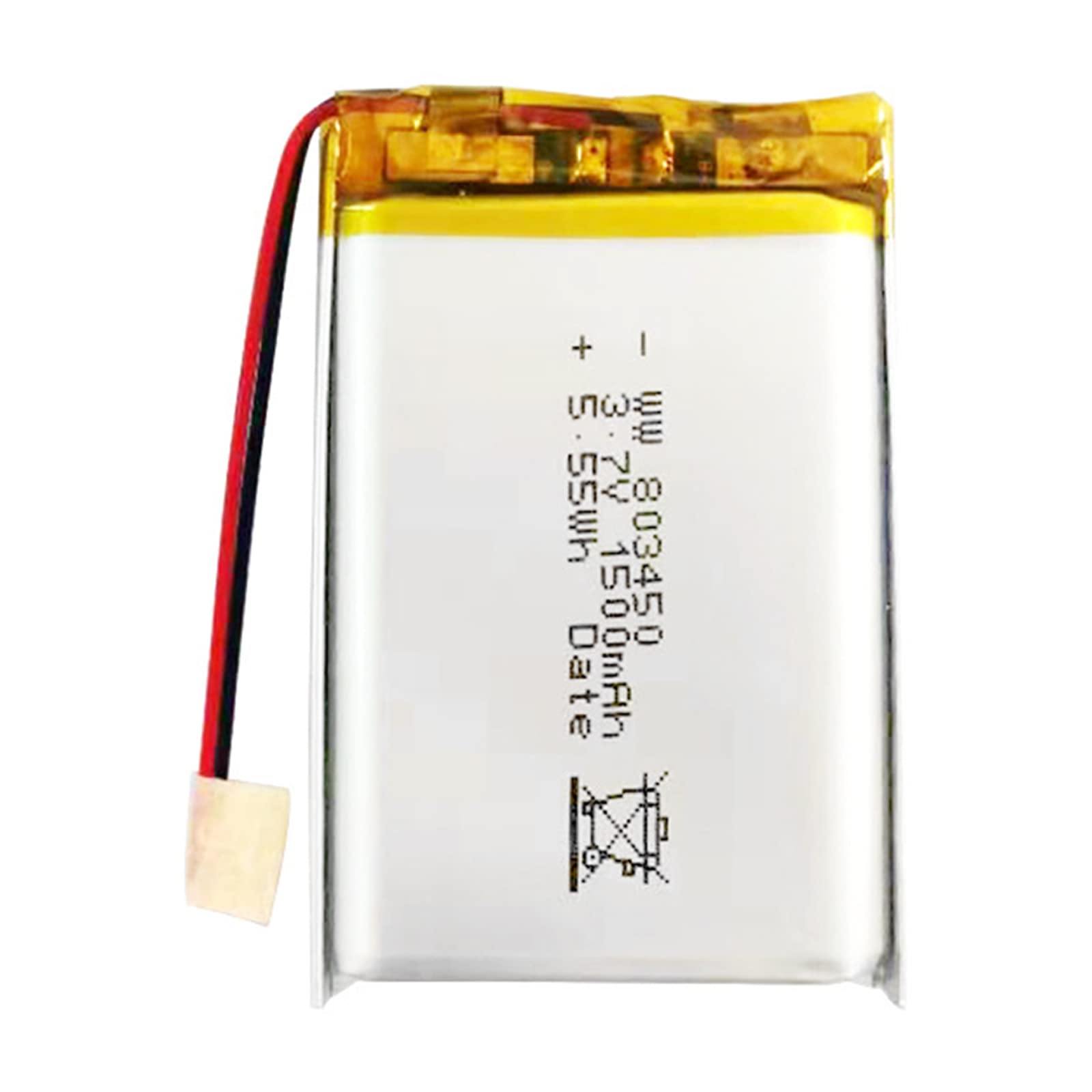 Amazon.co.jp: 3.7V 1500mAhポリマー電池、803450充電式リチウムイオン