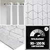 Intelligent Design Blackout Window Curtain, Light Blocking Curtains for Living Room, Thermal Insulated Window Panel with Metallic Print and Grommet Top, 50"x84", White/Silver, 1 Piece #1