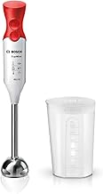 Bosch MSM66110 ErgoMixx hand blender (600 W, with accessories, stainless steel mixing foot, dishwasher-safe, QuattroBlade,…