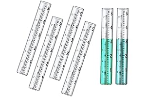 6 Pack Rain Gauge Replacement Tubes for Garden Outdoor Home