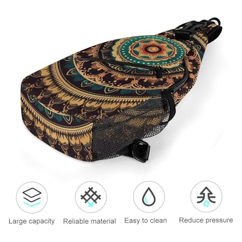 Mochila tipo sling Mandala para senderismo y uso casual miniatura 5