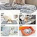 Omtofo 5 Stück Flanell Hundedecke Flauschig, Katzendecke, Waschbar, Haustierdecke für Kleine Mittlere Hunde Katzen, Kuscheldecke Hund, 60 x 40 cm, Grau