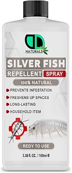 Silverfish Repellent   Effective Natural Silverfish & Crawling Insect Control | Long-Lasting, Eco-Friendly, Odourless Defence | Non-Toxic Home Protection for Kitchens & Bathrooms 100ml