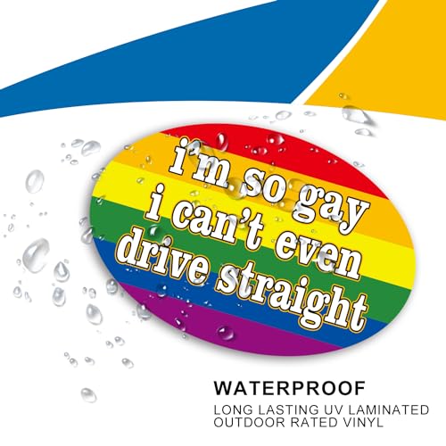 Image of I'm So Gay I Can't Even Drive Straight - Flexible Car Auto Bumper Magnet (Oval)