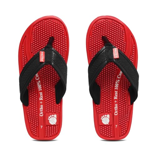 Image of Ortho + Rest Doctor Orthopedic Slippers for Men | Anti-Skid Flip Flops with Acupressure Massage Footbed | Extra Soft and Comfortable Doctor-Recommended Chappal for Pain Relief
