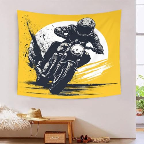 Tapiz decorativo de motocicletas con realismo 3D para aislar visualmente espacios
