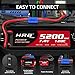HRB 2packs 2S 5200mAh Lipo Battery with EC5 Plug 7.4V 120C Hardcase RC Lipo Battery Compatible with RC Car Airplane Helicopter Truck Boat