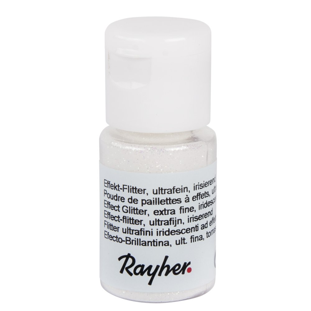 Rayher Effekt-Flitter Ultrafein Kirschrot - Irisierender Glitzer Für Bastelprojekte 10ml