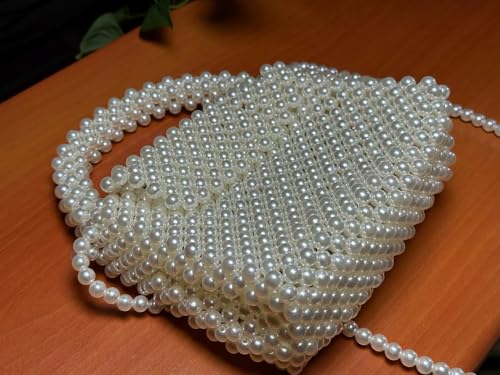 Image of Mahalakshmi Crystal Purses For Women | Pearl Beaded Crossbody Bags For Ladies Girls. Handmade purse for girls and women
