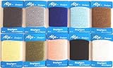stricken beilaufgarn glitzer LIEFERUMFANG: 10 Karten Stopfgarn in den Farben schwarz, weiß, creme, grau, anthrazit, grün, braun, dunkelblau, hellblau, rosa