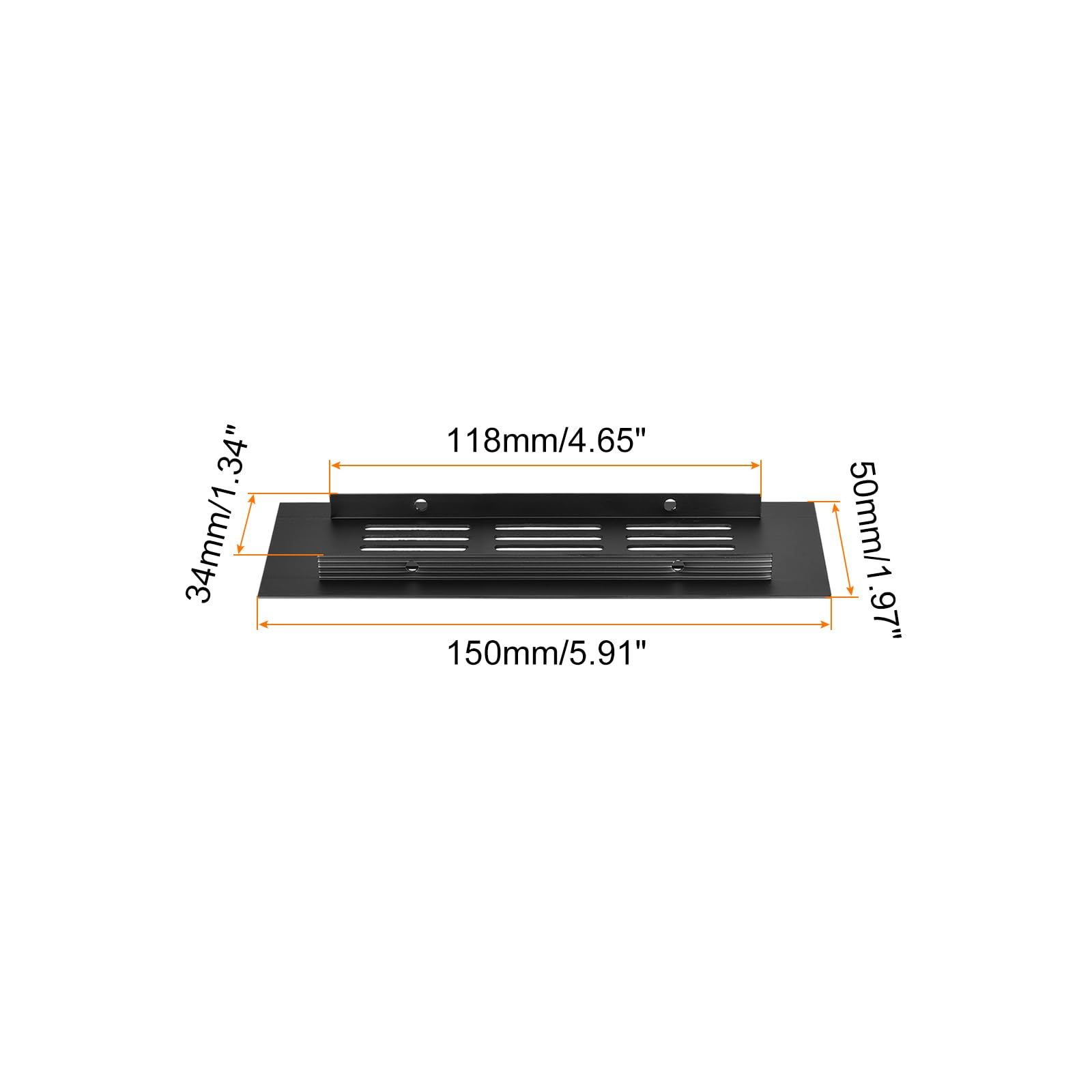 Sourcing Map Lüftungsgitter Aluminium – 150 X 60 Mm, 2 Stück, Für Schränke, Kleiderschrank, Schuhschrank