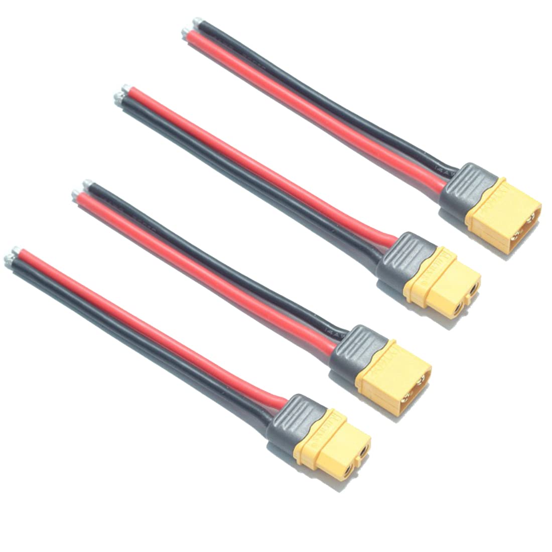 3 Cavi Prolunga XT60 Maschio-Femmina 30cm 14AWG In Silicone Per Batterie RC Lipo – Auto, Barche, Aerei
