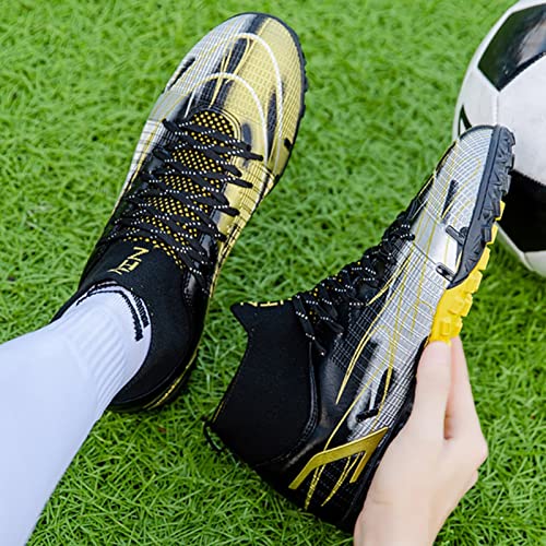 Chuteiras de Futebol Juvenil,Profissional Topo Alto Amarrado TF Chuteiras de Futebol de Relva Homens