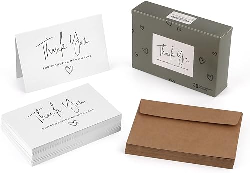 Miniatura 3 de All Ewired Up 30 tarjetas de agradecimiento por ducharme con amor, notas de agradecimiento para despedida de soltera, baby shower, boda, cualquier