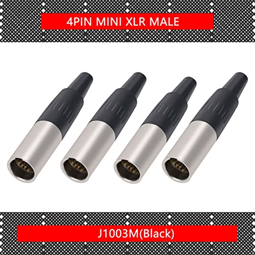 Conector XLR de 4 pines con transmisión sin interferencias para micrófono mini de soldar 3