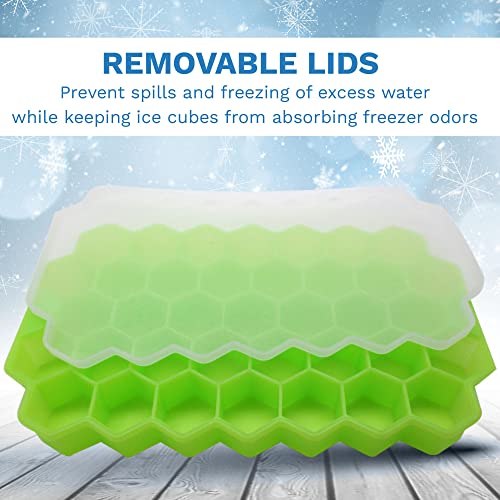 Gadgetime USA 3 pack molde de hielo con tapa y pinzas miniatura 3