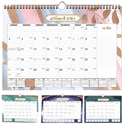 Calendario de Pared 2023, Calendario Grande Enero 2023 - junio 2024. Encuadernación en Espiral Calendario Finocam 2023 Mesa, 43 x 30 cm Calendario 2023 Pared con Notas Para Oficinas Domésticas Cover
