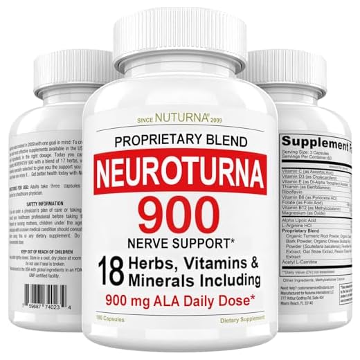 Neuropathy Nerve Nutritional Blend with 900 mg Alpha Lipoic Acid - Benfotiamine, Peripheral, Feet Hand Legs Toe, Best Maximum Strength Natural Renew Vitamins 180 Pills