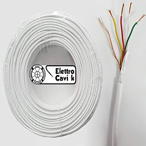 Cavo Allarme Syston 14/4 Rame Massiccio FPLP Antischermo &ndash; 50ft-1000ft, Rosso