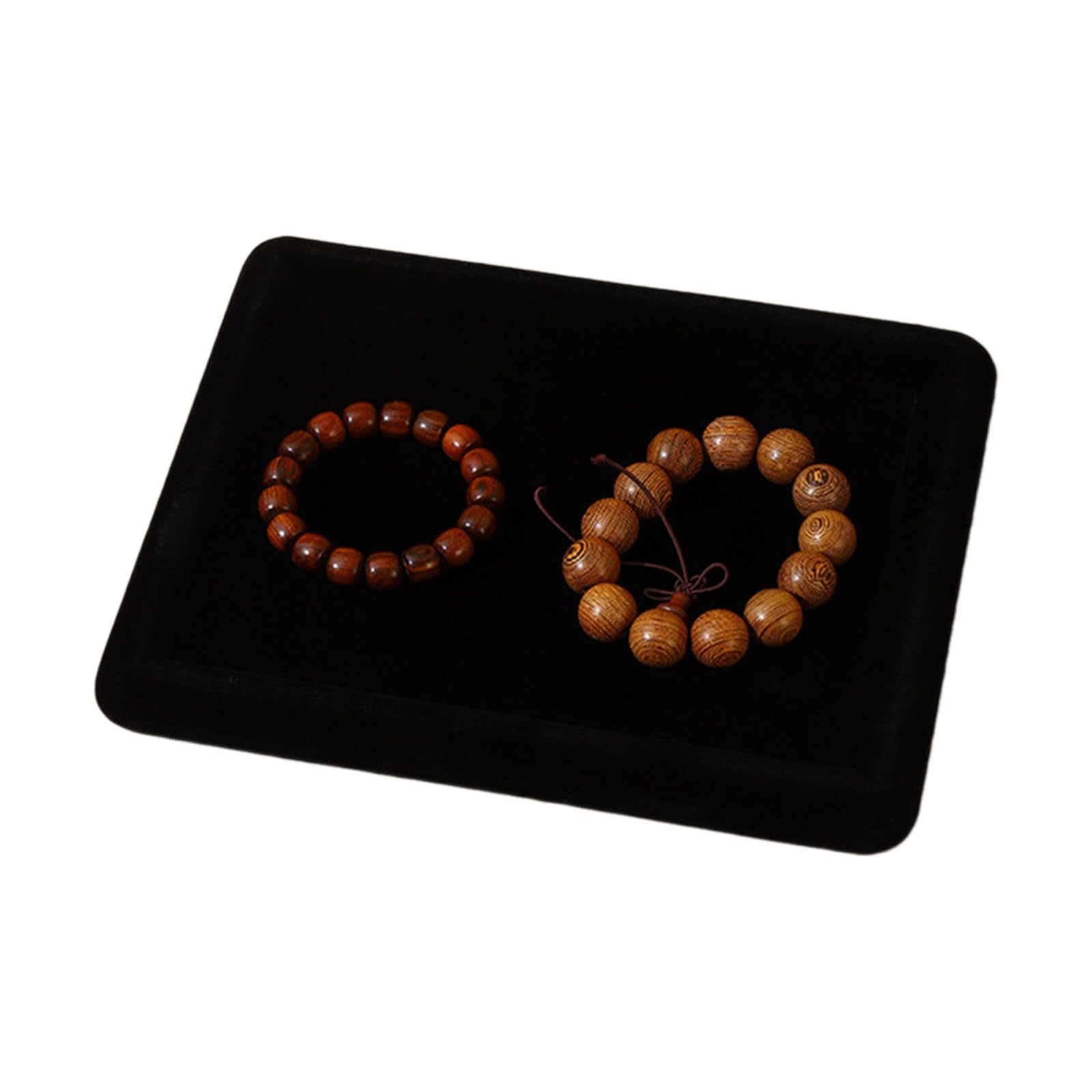 Plateau à bijoux d'exception avec porte-présentation en microfibre lisse